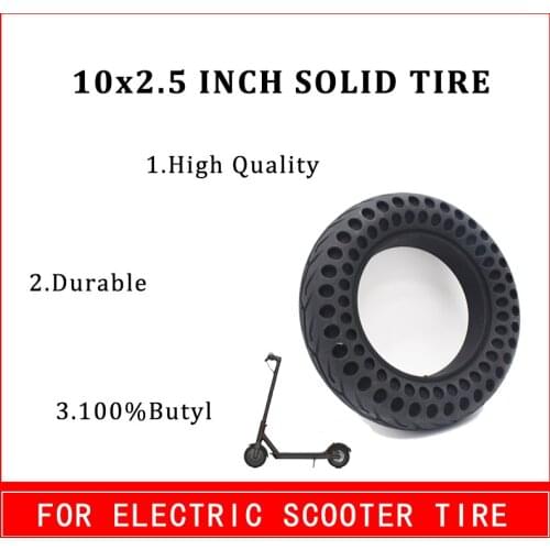 10x2.5-35-3 10 Inch Solid Tire Honeycomb Tire Scooter Accessories High Quality Elastic Durable Electric Scooters Explosion-proof