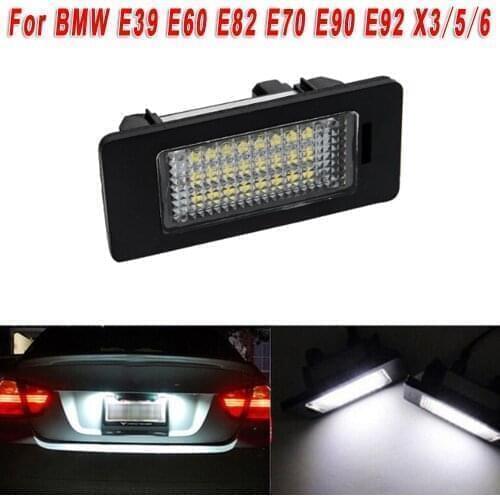 DC 12V Car License Number Plate Light Lamp Car Lights Hot For BMW X Series E71/E72 X6 2008-2014LED License Plate Lights