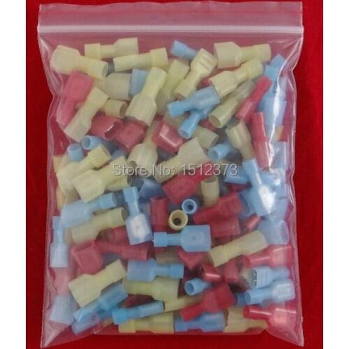 150 piece/bag Double Crimp Nylon Full-insulating male and female terminal mixed value pack