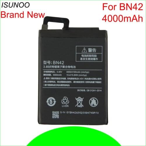 5pcs/lot BN42 Battery For Xiaomi Redmi 4 Battery For Xiao mi Hongmi 4 Bateria Batterij Accumulator 4000mAh