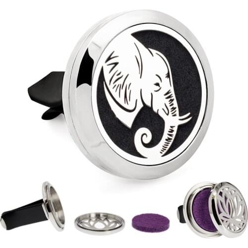 New arrivals 30mm Car Aroma Locket 316L Stainless Steel twist Car Essential Oils Diffuser Locket 10pads
