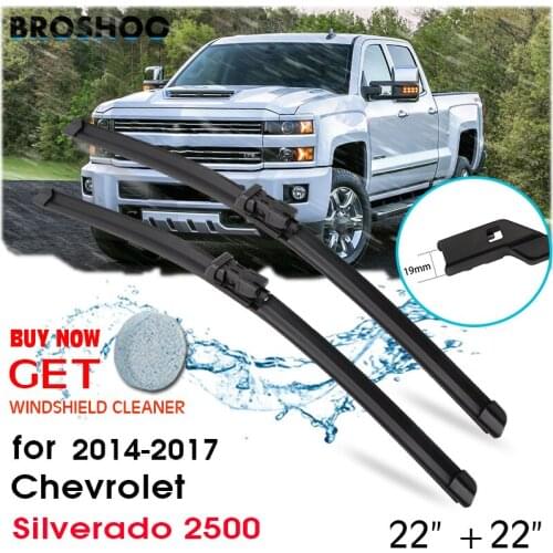 Car Wiper Blade Front Window Windscreen Windshield Wipers Blades Auto Accaessories For Chevrolet Silverado 2500 22"+22"2014-2017