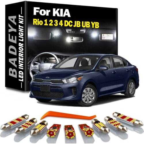 Canbus For KIA Rio 1 2 3 4 DC JB UB YB 2001-2020 Vehicle LED Interior Dome Trunk License Plate Light Car Lighting Accessories