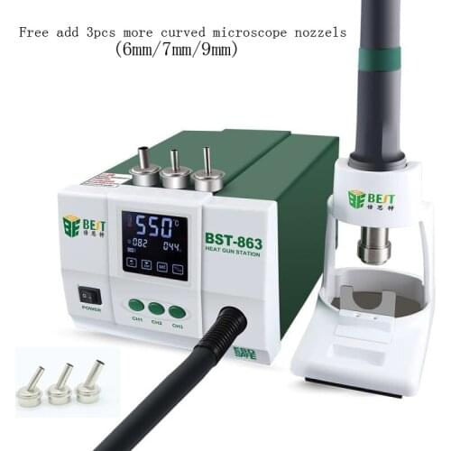 Lead-free Adjustable Hot Air Rework Station Soldering Touch Screen LCD 1200W 220V For Phone CPU PCB better than QUICK 861DW