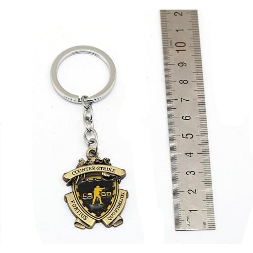 Game CSGO Medal Keychain Metal Pendant Necklace Counter Strike CS GO Keyring Men Jewelry Fans Gift Souvenir Women Choker llavero