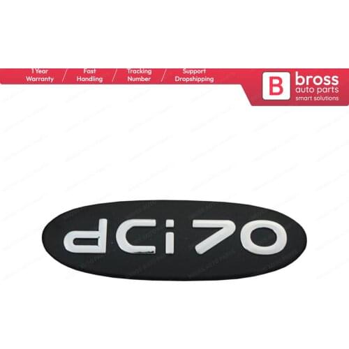 Bross Auto Parts BSP568 Black dci 70 Badge Monogram Emblem for Renault Kangoo 1998-2007 OEM : 8200120852 / 82 00 120 852