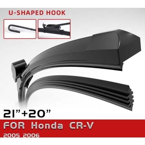 CELANOVA Double Sided Rubber Windscreen Wiper Front Wiper Blades For Honda CR-V 2005-2006 21"+20"