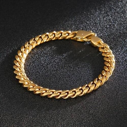 8mm Width Classic Cuban Chain Mens Party Accessories For Best Friends