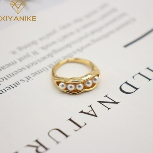 XIYANIKE 925 Sterling Silver Hot Sale Pea Pod Shape Ring For Women Trendy Simple Style High Quality Prevent Allergy Dropshipping