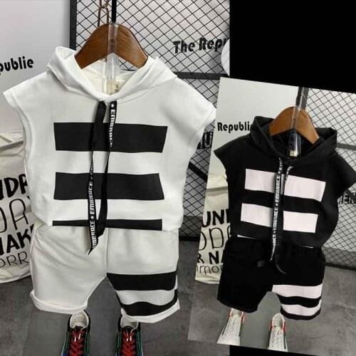 Baby Boys Clothes Sets Summer Cotton Letter Printed Child Sets T Shirt + Shorts Pants Children Suit 2-6years children clothes