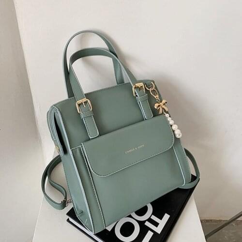 Trendy Fashion Ladies Backpack 2021 Summer New Solid Color Bag Female High Quality PU Leather Simple And Versatile Shoulder Bags