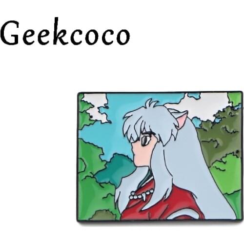 J1092 Cartoon Anime Inuyasha Enamel Pin Women Men Brooch Denim Jackets Lapel Collar Pins Badges Fashion Jewelry Gift