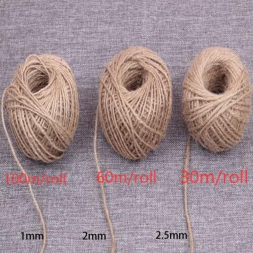 Natural Burlap Hessian Jute Twine Cord Hemp Rope String Gift Packing Strings Christmas Event & Party Supplies Gift Box