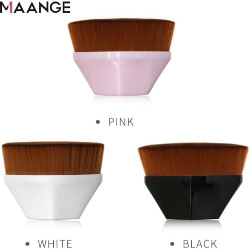 New 1pcs Beveled Foundation Brush Pro Wool Hair Wooden Handle Powder Concealer Face Brushes Set BB Cream Beauty Cosmetics