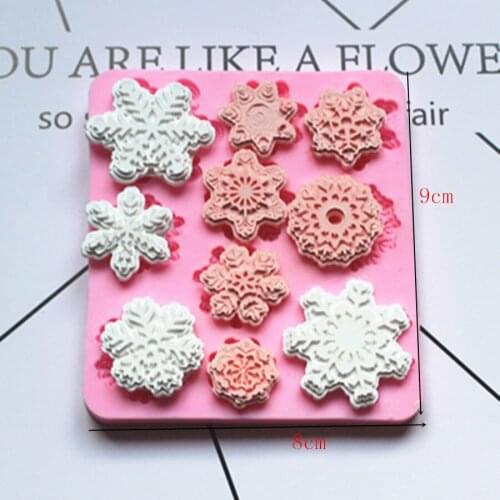 P697 10 hole snowflake molds mold silicone mold cake decoration mold