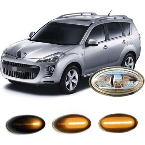 Fit for Peugeot 4007 VU VV 2007 2008 2009 2010 2011 2012 2013 Dynamic LED Indicator Side Marker Signal Light Accessories