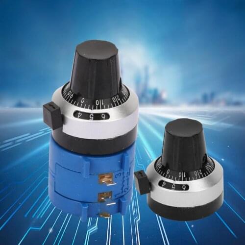 Rotary Potentiometer 3590S-2-104L Wirewound Potentiometer 100K Ohm with 10 Turns Counting Dial Rotary Knob