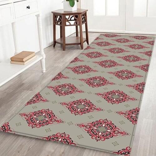 Ethnic Style Kitchen Anti-slip Mat Living Room Balcony Bathroom Outdoor Printed Carpet Corridor Absorbent Door Mat Prayer Rug