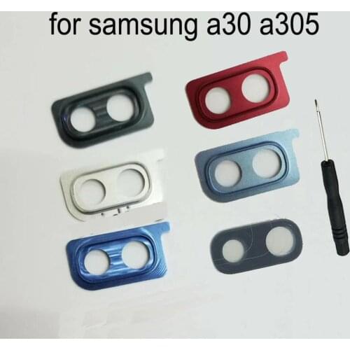 For Samsung Galaxy A30 A305 A305F A305FN A305G A305GN Phone Housing Frame New Back Rear Camera Glass Lens Metal Cover + Tools