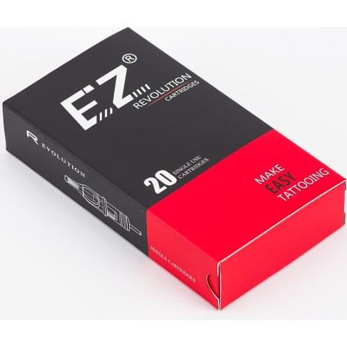 RC1019 M1C-1 EZ Revolution Cartridge Needles Curved Magnum#10 Bugpin compatible with Rotary Machines 20 pcs/Box