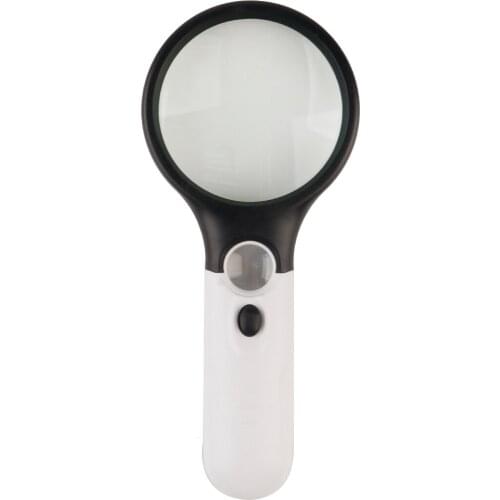 Xinxiang Glasses Loupe Optical Lens 3 LED Handheld Magnifier 3x 45x Hand Illuminated Magnifier Magnifying Glass Lamp