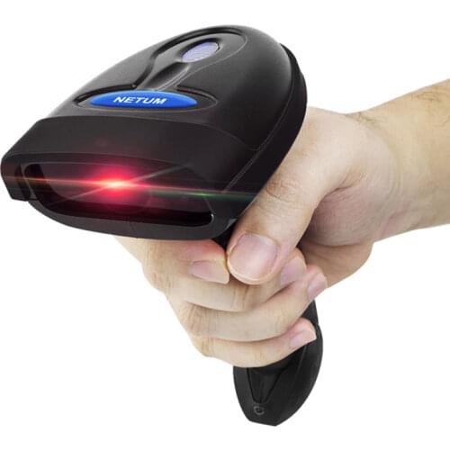 NETUM NT-1698W Handheld Wirelress Barcode Scanner AND NT-1228BL Bluetooth 1D/2D QR Bar Code Reader PDF417 for IOS Android IPAD