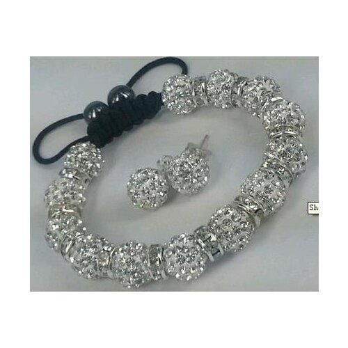Discount!A limited number of 10mm Crystal Beads Bracelet And Eearring. Free Shipping New Style Jewelry Hotsale