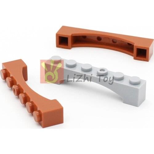 MOC Bricks 92950 Brick Arch 1 x 6 Raised Arch DIY Enlighten Block Bricks Compatible with Assembles Particles