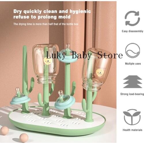 Bottle Dry Rack Babys Milk Feeding Bottle Drain Drying Racks Blue Green Infant Bottle Cleaning Dryer Drainer Storage Drying Rack
