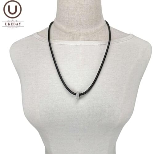 UKEBAY New Simple Choker nNecklaces Screw Nut Accessories Rubber Jewelry For Women Short Sweater Chains Punk Necklace Jewellery