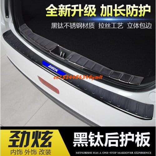 High quality stainless steel rear windowsill panel,Rear bumper Protector Sill For Mitsubishi ASX 2013-2018 Car-styling