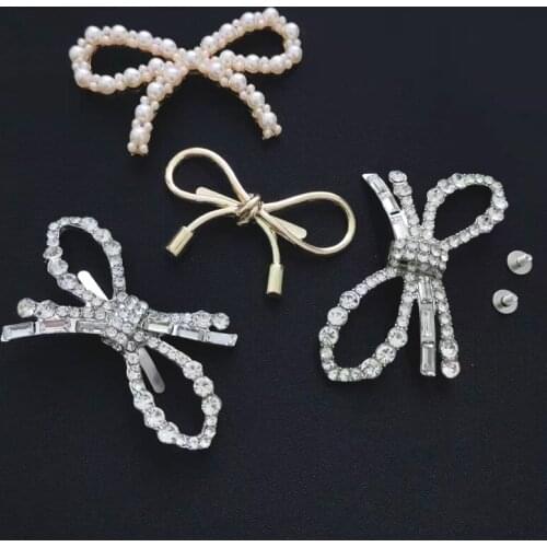 A pair of Metal Diverse Styles Bowknot Buckle Clasp Shoes Hat Bag Handbag Shoulder Bag Purse DIY Fashion Hardware Accessories