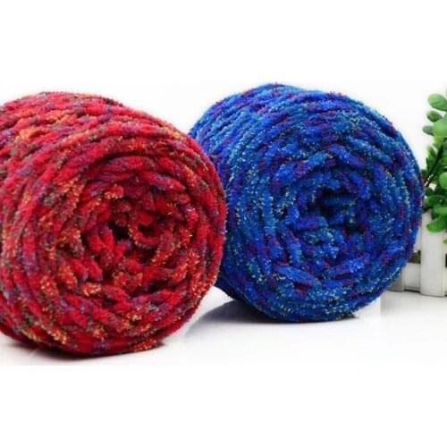 175g skeins Cotton Knitted Colorful chenille Wool Velvet Crochet Chunky Knitting Colours Chunky Yarn HandCraft Scarfwool