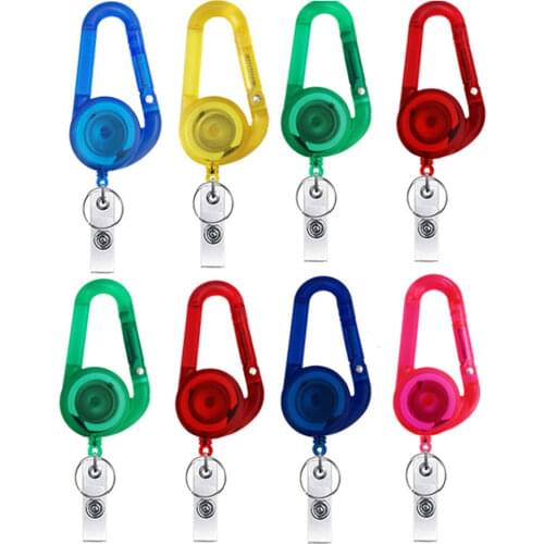 6 Color Retractable Nurse Badge Reel Clip Badge Holder Students Doctor ID Card Holder Keychain Gifts Key Ring