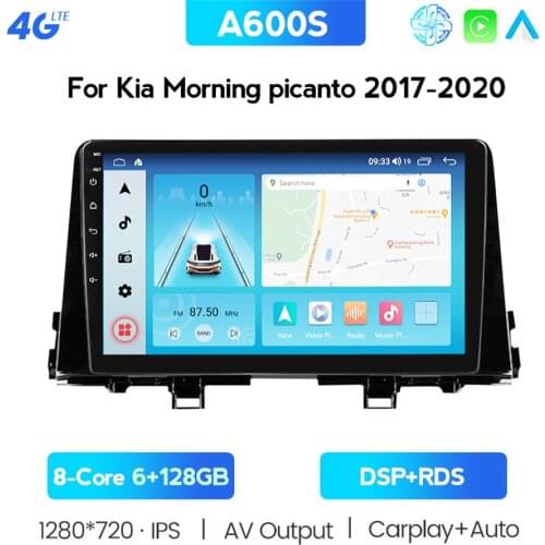 6G RAM Android 10.0 For KIA PICANTO Morning 2016 2017 2018 2019 Multimedia Stereo Car DVD Player Navigation GPS Radio Steering