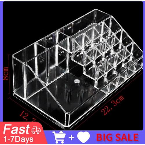 Acrylic Permanent Makeup Supply Storage Cosmetic Organizer Storage Box Tattoo Ink Holder Stand Pigment Lipstick Case Container