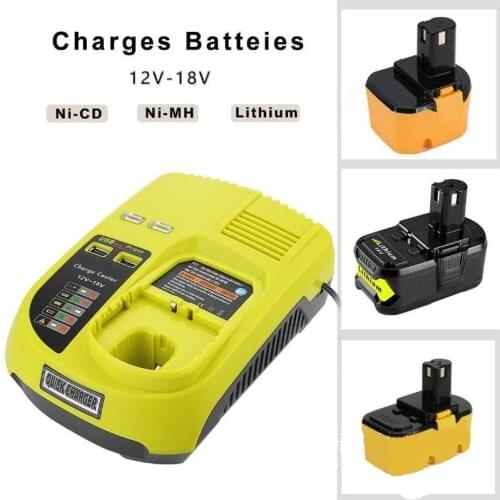 Tool Accessory P117 NI-CD NI-MH Li-ion Battery Charger For RYOBI 12V 14.4V 18V ONE+ Serise Charger P102 P103 P104 P105 P107 P108