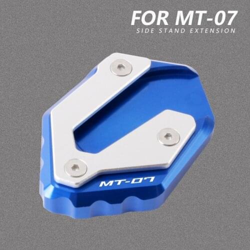 For YAMAHA FZ07 FZ-07 MT-07 MT07 MT 07 XSR700 Tracer 700GT Motorcycle Kickstand Foot Side Stand Extension Pad Support Plate