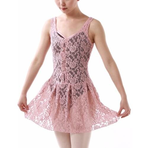 Ballet outer dress lace fabric tank sleeveless lace dress Ballet exclusive dress not include inner leotard