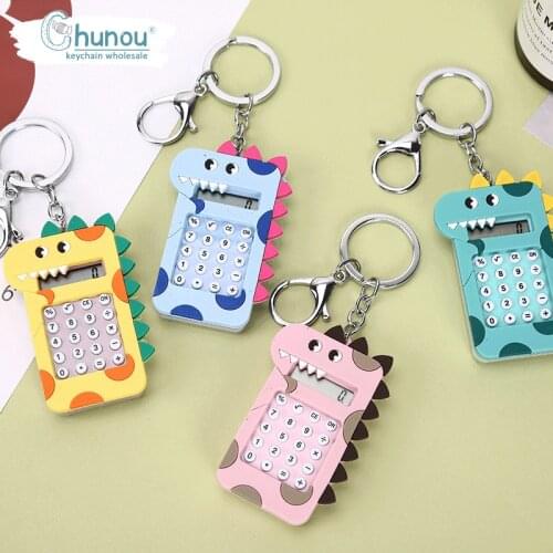 Creative Anime Keychain Cartoon Cute Friends Keychain Accessories Dinosaur Maze Game Key chain Mini Computer Car Keychain