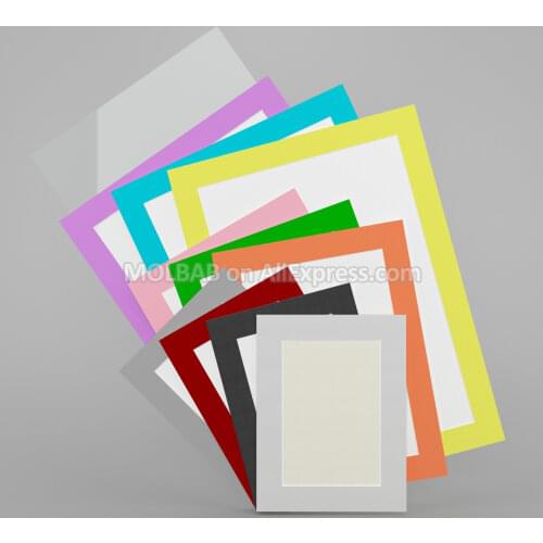 Thin Paperboard Photo Mat Picture Frame With Backing Mounted For A3A4A5 Certificate Drawing Painting Passepartout Art Exhibition