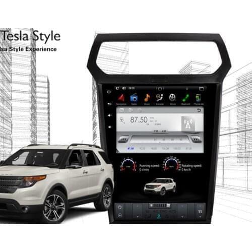 Tesla style Screen Android 9.0 6.0 2G+64G Car DVD Player Radio GPS Navigation For Ford Explorer 2010 2011 2012 2013 2015 2016-19