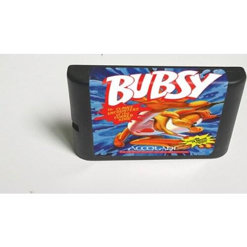 Bubsy in Claws Encounters of the Furred Kind - 16 Bit MD Game Card for Sega Megadrive Genesis Video Game Console Cartridge