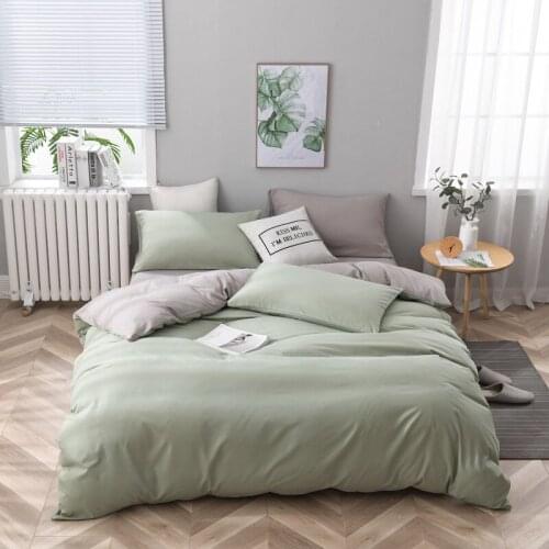 Nordic Duvet Cover Set Solid Color Simple Comforter Bedding Sets High Quality 3/4pcs Bedroom 1 Duvet Cover+1 Sheet+2 Pillowcase