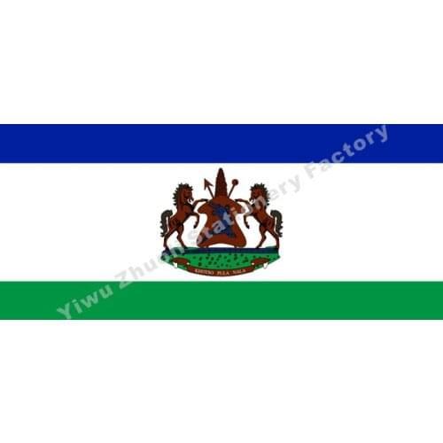 Royal Standard Of Lesotho Flag 150X90cm (3x5FT) 120g 100D Polyester Double Stitched High Quality Free Shipping