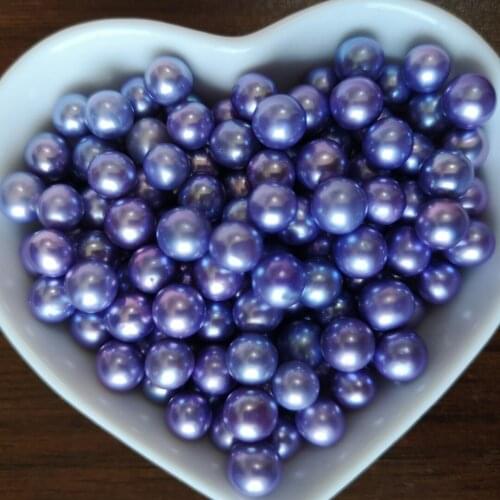 Beautiful Purle pearl Lavender pearl color Light /dark purple Real Freshwater Pearls 6-8mm round AAA pearl bulk sale