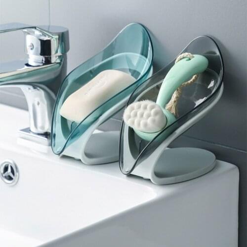 Nanjibao Creative Soap Tray Leaf Style Free Perforation Drain Soap Box Nordic Wash Basin Laundry Soap Rack Bathroom Accessories