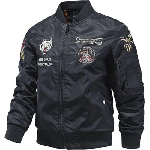 US Air Force Pilot Ma1 Bomber Flight Jacket Men Plus Size hip hop Letterman Autumn Waterproof Nylon Black Green women coat