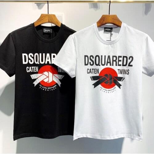 2021 hot style high-end printing, couple short-sleeved t-shirt Dsquared2-round neck cotton DT590