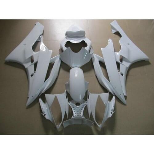 Injection molded 100% fairing kit for Yamaha YZF R6 06 07 white fairings set YZFR6 2006 2007 FS35
